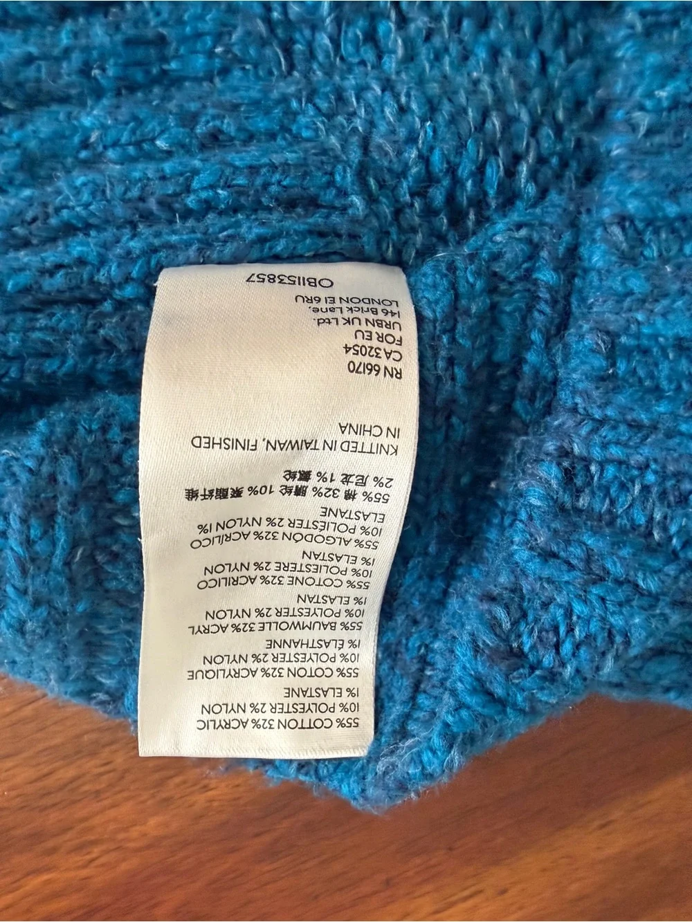 Free People Brookside Tunic Oversized Knit Sweater Halcyon Blue XS